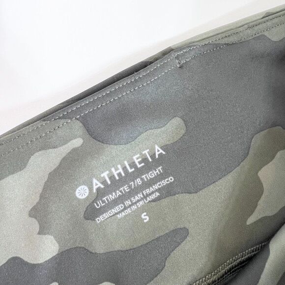Athleta Women Multicolor Camouflage Ultimate 7/8 Tight Compression Leggings S - Picture 6 of 12